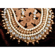 Load image into Gallery viewer, American Dimond with Gold Plated Perl Necklace Alloy Jewel Set ClothsVilla