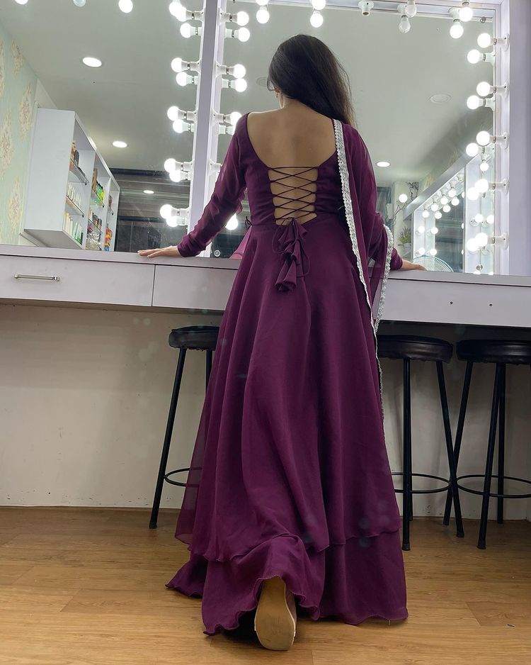 anarkali dress back design Anarkali Dress Back Neck Design
