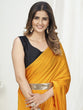 Load image into Gallery viewer, Apricot Orange Ready to Wear One Minute Saree In Satin Silk ClothsVilla