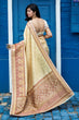 Load image into Gallery viewer, Arresting Off-White Colored Festive Wear Woven Banarasi Silk Saree ClothsVilla