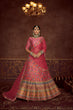 Load image into Gallery viewer, Art Silk Printed Pink Wedding Lehenga Choli With Dupatta ClothsVilla
