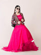 Load image into Gallery viewer, Attractive Pink Color Organza Lehenga Choli With Multicolor Georgette Koti Clothsvilla