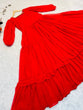 Load image into Gallery viewer, Attractive Red Color Balloon Sleeve Design Georgette Gown Clothsvilla