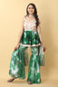 Awesome Green Color Tie Dye Thread Sequence Work Sharara Suit Clothsvilla