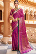 Load image into Gallery viewer, Quintessential Purple Soft Patola Silk Saree With Gossamer Blouse Piece Bvipul