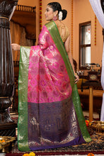 Load image into Gallery viewer, Elegant Dark Pink Organza Silk Saree With Precious Blouse Piece Bvipul