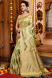 Load image into Gallery viewer, A glam Mehndi Organza Silk Saree With Super Blouse Piece Bvipul