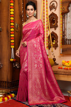 Load image into Gallery viewer, Bewitching Pink Soft Silk Saree With Divine Blouse Piece Bvipul