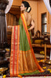 Load image into Gallery viewer, Assemblage Green Soft Silk Saree With Brood Blouse Piece Bvipul