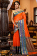 Load image into Gallery viewer, Cynosure Orange Soft Silk Saree With Demesne Blouse Piece Bvipul