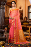 Effervescent Pink Soft Silk Saree With Proficient Blouse Piece Bvipul
