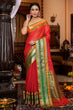 Load image into Gallery viewer, Elision Red Soft Silk Saree With Amiable Blouse Piece Bvipul