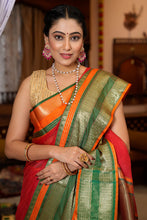 Load image into Gallery viewer, Elision Red Soft Silk Saree With Amiable Blouse Piece Bvipul