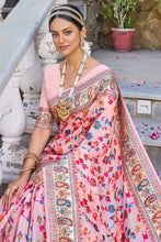 Load image into Gallery viewer, Sensational Baby Pink Pashmina saree With Lissome Blouse Piece Bvipul