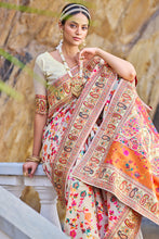 Load image into Gallery viewer, Mesmerising Beige Pashmina saree With Pleasurable Blouse Piece Bvipul