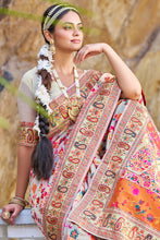 Load image into Gallery viewer, Mesmerising Beige Pashmina saree With Pleasurable Blouse Piece Bvipul