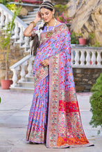 Load image into Gallery viewer, Phenomenal Lavender Pashmina saree With Amiable Blouse Piece Bvipul