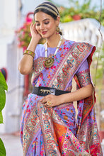 Load image into Gallery viewer, Phenomenal Lavender Pashmina saree With Amiable Blouse Piece Bvipul