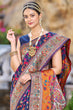 Load image into Gallery viewer, Outstanding Navy Blue Pashmina saree With Snazzy Blouse Piece Bvipul