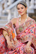 Load image into Gallery viewer, Invaluable Pink Pashmina saree With Palimpsest Blouse Piece Bvipul
