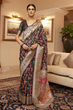 Load image into Gallery viewer, Elaborate Black Pashmina saree With Transcendent Blouse Piece Bvipul