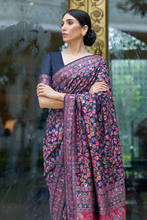 Load image into Gallery viewer, Exuberant Blue Pashmina saree With Transcendent Blouse Piece Bvipul