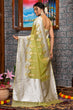 Load image into Gallery viewer, Gossamer Mehndi Organza Silk Saree With Mellifluous Blouse Piece Bvipul
