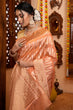 Load image into Gallery viewer, Smashing Peach Organza Silk Saree With Incredible Blouse Piece Bvipul