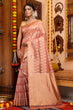 Load image into Gallery viewer, Felicitous Pink Organza Silk Saree With Snappy Blouse Piece Bvipul