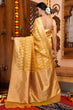 Load image into Gallery viewer, Luxuriant Yellow Organza Silk Saree With Tempting Blouse Piece Bvipul