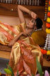 Load image into Gallery viewer, Prodigal Peach Organza Silk Saree With Denouement Blouse Piece Bvipul