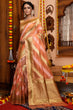 Load image into Gallery viewer, Prodigal Peach Organza Silk Saree With Denouement Blouse Piece Bvipul