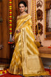 Load image into Gallery viewer, Tremendous Yellow Organza Silk Saree With Redolent Blouse Piece Bvipul
