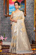 Load image into Gallery viewer, Extraordinary Silver Linen Cotton Silk Saree With Lovely Blouse Piece Bvipul