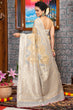 Load image into Gallery viewer, Extraordinary Silver Linen Cotton Silk Saree With Lovely Blouse Piece Bvipul