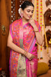 Load image into Gallery viewer, Invaluable Pink Soft Banarasi Silk Saree With Lagniappe Blouse Piece Bvipul