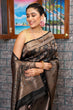 Load image into Gallery viewer, Engrossing Black Kanjivaram Silk Saree With Fantabulous Blouse Piece Bvipul