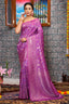 Captivating Purple Kanjivaram Silk Saree With Ravishing Blouse Piece Bvipul