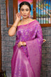 Load image into Gallery viewer, Captivating Purple Kanjivaram Silk Saree With Ravishing Blouse Piece Bvipul
