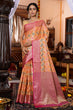 Load image into Gallery viewer, Flamboyant Orange Organza Silk Saree With Magnetic Blouse Piece Bvipul