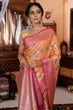 Load image into Gallery viewer, Flamboyant Orange Organza Silk Saree With Magnetic Blouse Piece Bvipul
