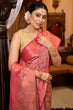 Load image into Gallery viewer, Beauteous Pink Soft Banarasi Silk Saree With Divine Blouse Piece Bvipul