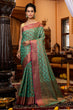 Load image into Gallery viewer, Assemblage Sea Green Soft Banarasi Silk Saree With Jazzy Blouse Piece Bvipul