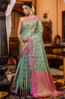Load image into Gallery viewer, Cynosure Firozi Organza Silk Saree With Demesne Blouse Piece Bvipul