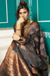 Load image into Gallery viewer, extravagant Black Soft Banarasi Silk Saree With Murmurous Blouse Piece Bvipul