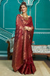 Load image into Gallery viewer, Stunner Maroon Soft Banarasi Silk Saree With Classic Blouse Piece Bvipul