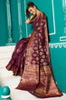 Load image into Gallery viewer, Inspiring Purple Soft Banarasi Silk Saree With Fairytale Blouse Piece Bvipul