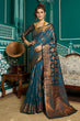 Load image into Gallery viewer, Desirable Rama Soft Banarasi Silk Saree With Most Stunning Blouse Piece Bvipul