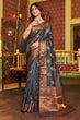 Load image into Gallery viewer, Admirable Grey Soft Banarasi Silk Saree With Beauteous Blouse Piece Bvipul