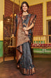 Load image into Gallery viewer, Admirable Grey Soft Banarasi Silk Saree With Beauteous Blouse Piece Bvipul